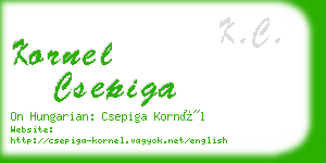 kornel csepiga business card